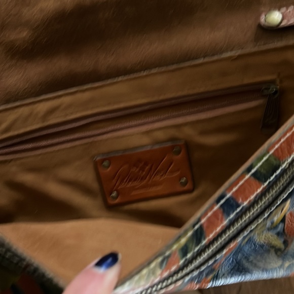 Patricia Nash cognac floral crossbody/clutch - Picture 6 of 6